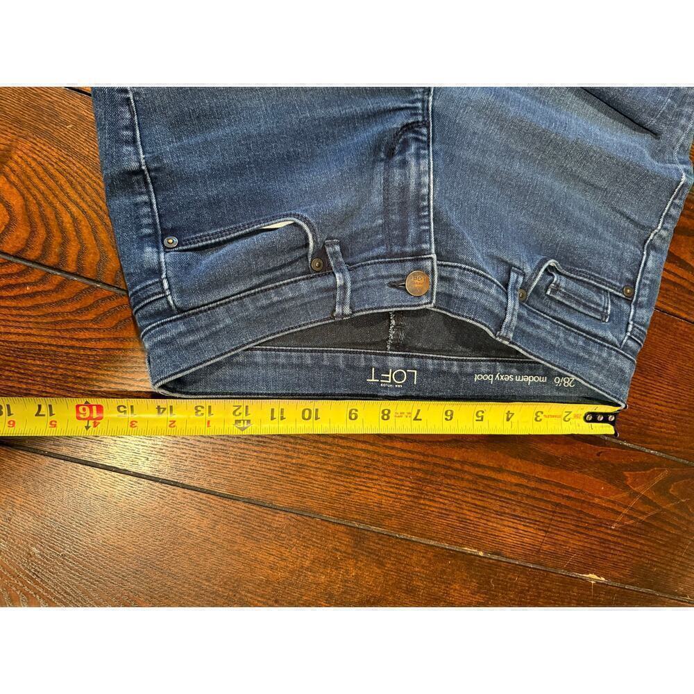 Ann Taylor LOFT  modern sexy western coastal, cowgirl bootcut jeans size 28 - Picture 7 of 9